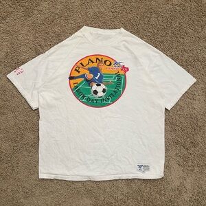 Vintage 1998 Reebok Plano Texas Soccer Tournament Tee Sz XL